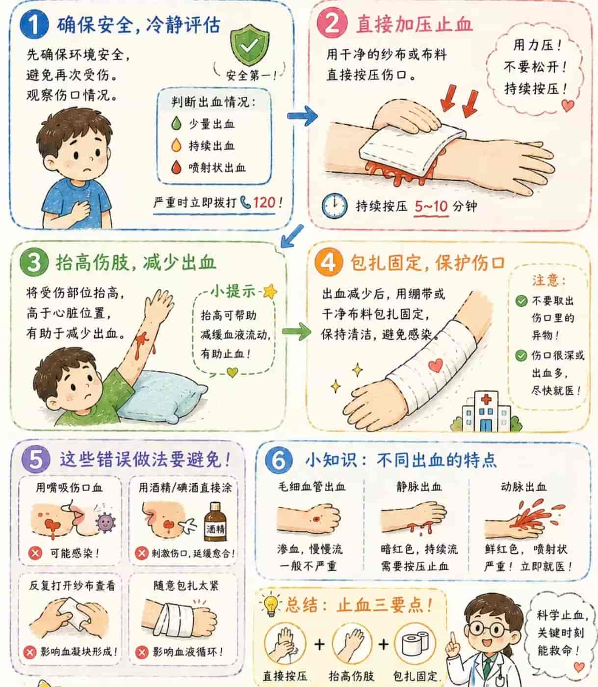 包扎止血分步图解 · 图片待放置